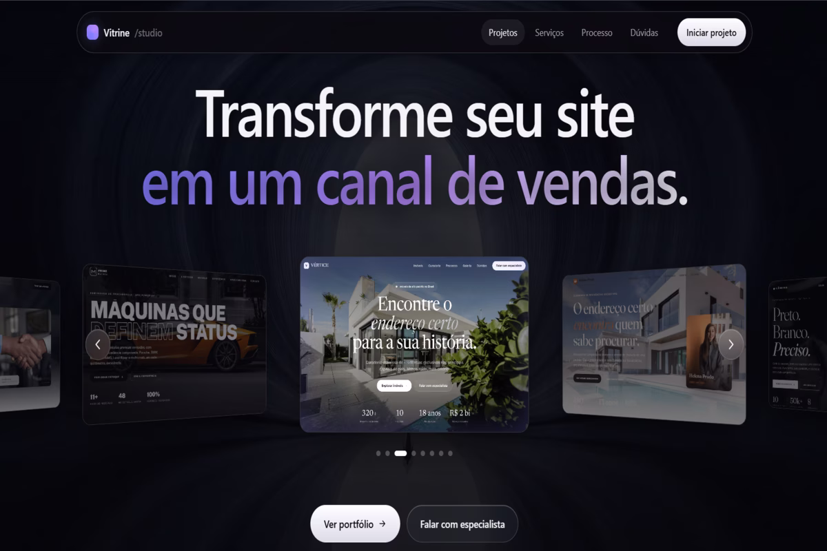 Site para o seu portfólio em forma de site