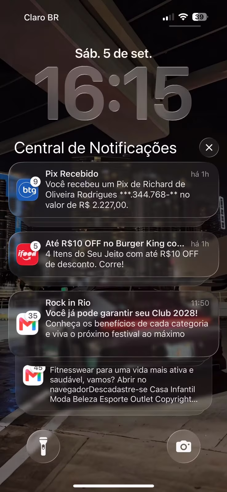 Comprovante de venda de cliente